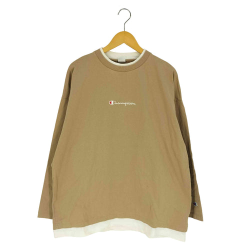 チャンピオン Champion ロゴ刺繍 レイヤード ロングスリーブ Tシャツ メンズ import:L
