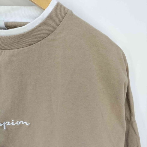 チャンピオン Champion ロゴ刺繍 レイヤード ロングスリーブ Tシャツ メンズ import:L