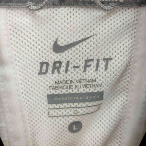 ナイキ NIKE DRI-FIT 裏地メッシュ スウッシュ プリント ジップアップ ジャケット レディース import:L