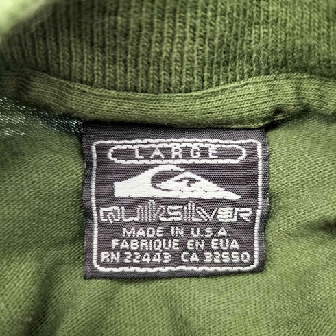 クイックシルバー Quiksilver 90s USA製 プリントクルーネックTシャツ メンズ JPN:L