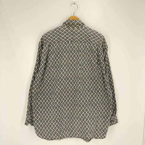 CAMBRIDGE 総柄 コットン ボタンダウン シャツ メンズ import:XL