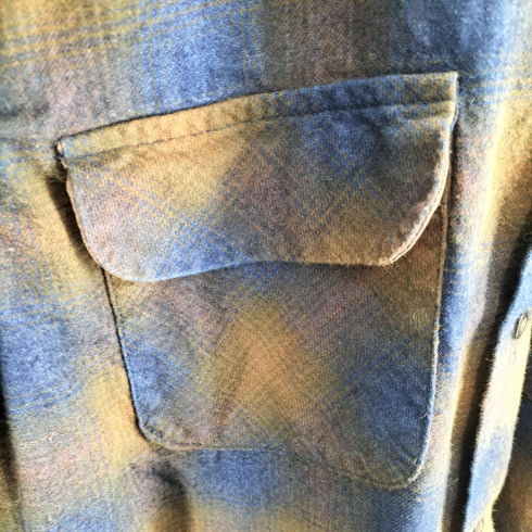 ザダファーオブセントジョージ The DUFFER of ST.GEORGE オンブレチェック ネルシャツ メンズ XL