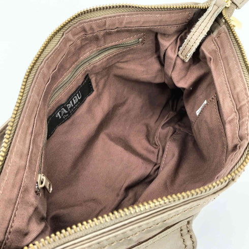 ビームス BEAMS TAMBU レザーハンドバッグ レディース