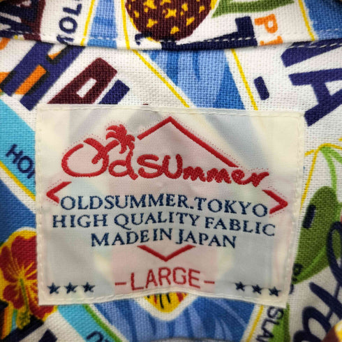 Old SUmmer 総柄 アロハシャツ メンズ L