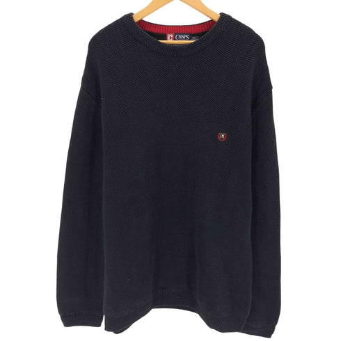 チャップスラルフローレン CHAPS RALPH LAUREN ヘリンボーン コットンニット メンズ XXL