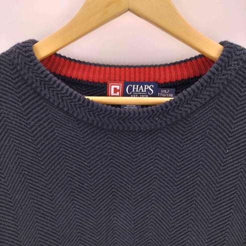 チャップスラルフローレン CHAPS RALPH LAUREN ヘリンボーン コットンニット メンズ XXL