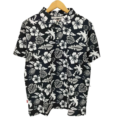 Old SUmmer 総柄 半袖ゴルフポロシャツ メンズ M