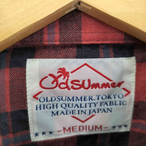 Old SUmmer チェック柄 半袖 ウエスタンシャツ メンズ M