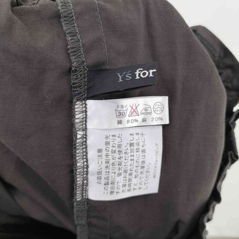 ワイズフォーリビング Ys for living 裾ボタン 8分丈カーゴパンツ レディース