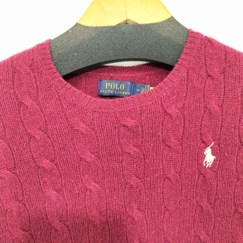 ポロラルフローレン POLO RALPH LAUREN ワンポイント刺繍ケーブルニットセーター メンズ M