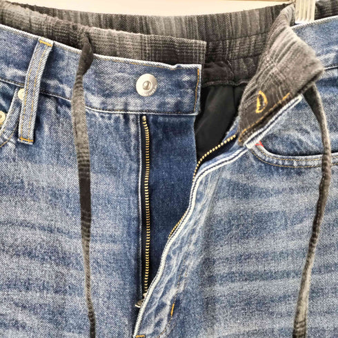 メゾンスペシャル MAISON SPECIAL Plaid Pattern Bicolor Denim Pants レディース JPN:38