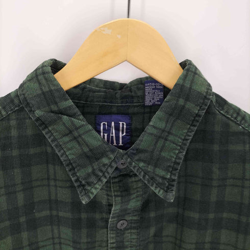 ギャップ Gap old 紺タグ コーデュロイチェックシャツ メンズ JPN:L