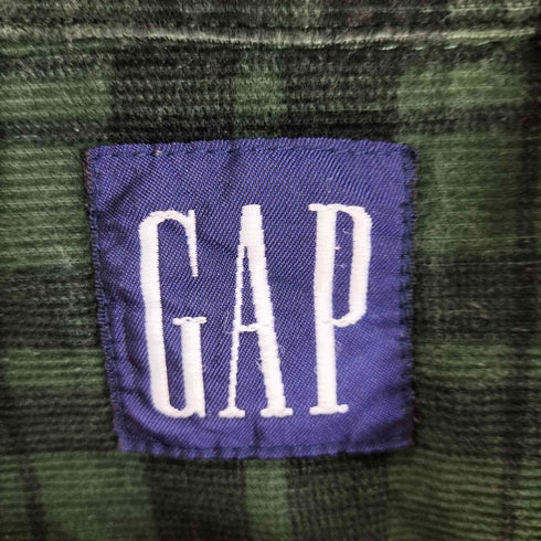 ギャップ Gap old 紺タグ コーデュロイチェックシャツ メンズ JPN:L