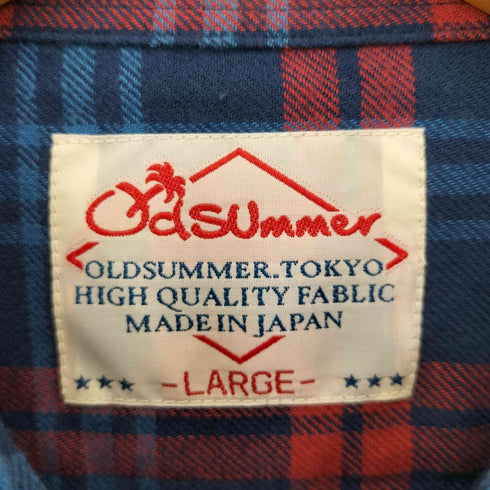 Old SUmmer チェック柄 ロングスリーブシャツ メンズ L