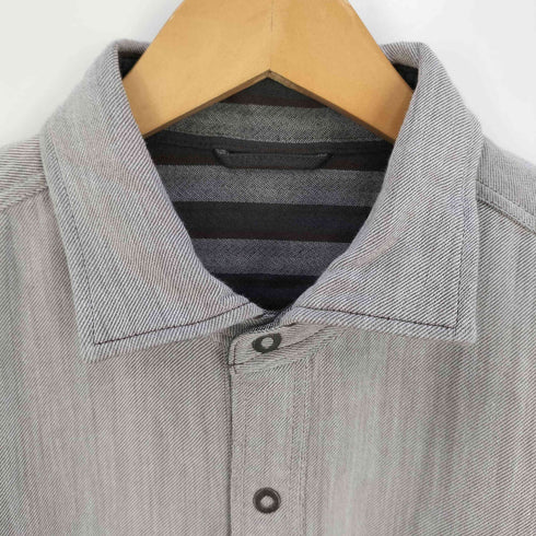 ジョセフアボード JOSEPH ABBOUD 1枚で2スタイリング リバーシブルストライプ シャツ メンズ import:L