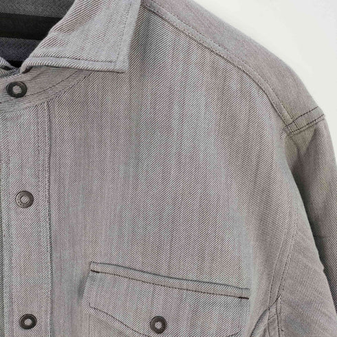 ジョセフアボード JOSEPH ABBOUD 1枚で2スタイリング リバーシブルストライプ シャツ メンズ import:L