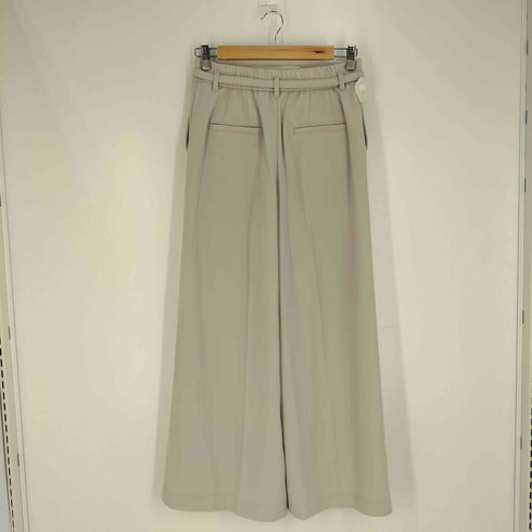 プラステ PLST バックサテンストレッチ ベルト付きワイドパンツ レディース JPN:M