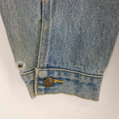 90s キャラクター刺繍 デニムトラッカージャケット メンズ