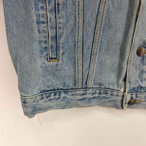 90s キャラクター刺繍 デニムトラッカージャケット メンズ