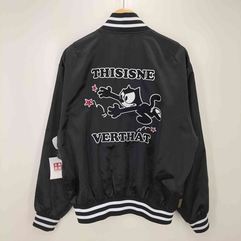 ディスイズネバーザット thisisneverthat Felix Satin Jacket コラボ キャラクター 刺繍 サテン ジャケット メンズ import:S