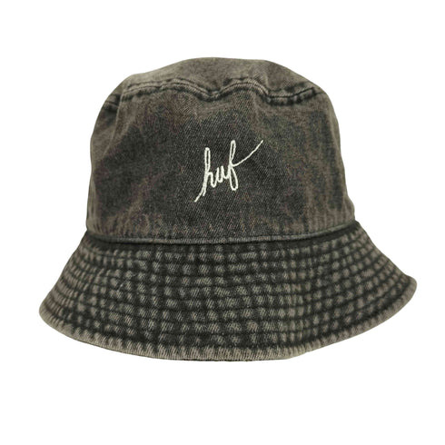 ハフ HUF DENIM SCRIPT BUCKET HAT メンズ L/XL