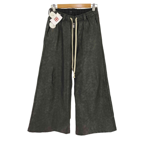 ノーアイディー NO ID. 24AW シンセティックレザーワイドフレアパンツ メンズ JPN:1