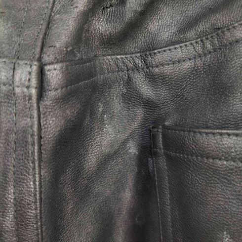 ノーアイディー NO ID. 24AW シンセティックレザーワイドフレアパンツ メンズ JPN:1