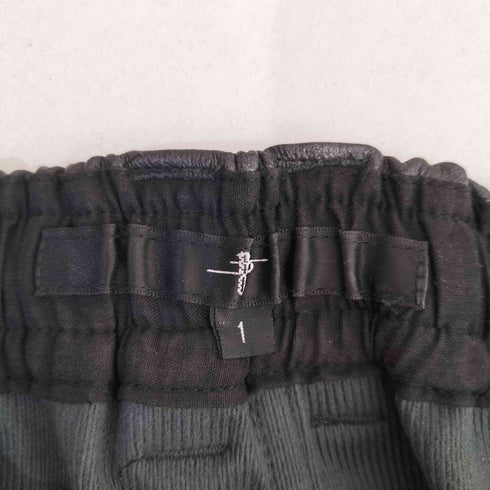 ノーアイディー NO ID. 24AW シンセティックレザーワイドフレアパンツ メンズ JPN:1