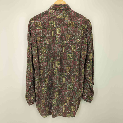 バスコ BASCO 80-90S シングルポケット L/S 総柄 シャツ メンズ import:M
