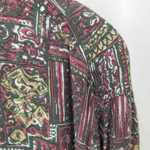 バスコ BASCO 80-90S シングルポケット L/S 総柄 シャツ メンズ import:M