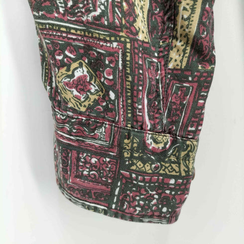 バスコ BASCO 80-90S シングルポケット L/S 総柄 シャツ メンズ import:M