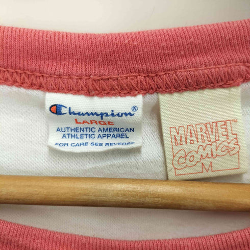 チャンピオン Champion コラボ キャラクター プリント ラグラン クルーネック S/S Tシャツ メンズ import:L