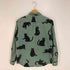 VINTAGE.E.L アニマル キャット 黒猫 プリント シャツ レディース JPN:M