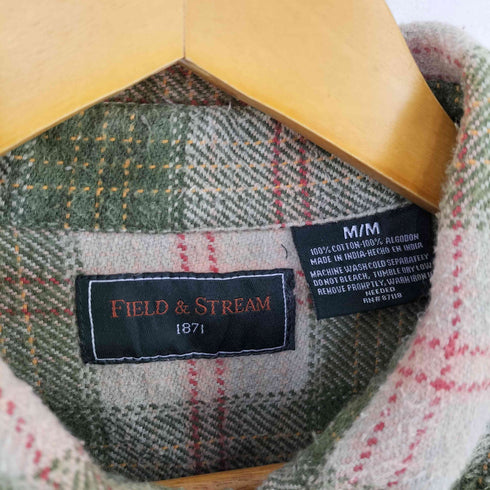 フイールドアンドストリーム FIELD&STREAM MADE IN INDIA 両フラップポケット コットンネルシャツ メンズ import:M