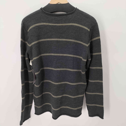 アルマーニコレツィオーニ ARMANI COLLEZIONI ロールネックボーダーウールニット メンズ EUR:50