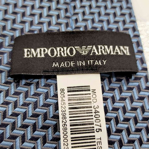 エンポリオアルマーニ EMPORIO ARMANI 総柄 シルク混 ネクタイ メンズ