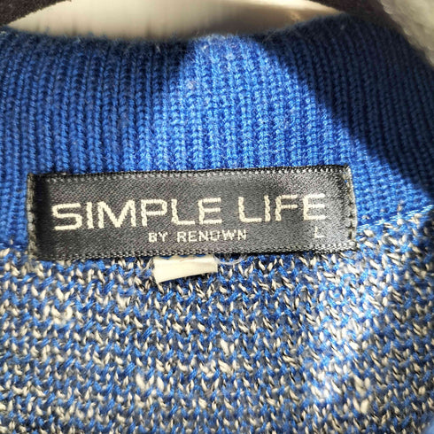 シンプルライフ SIMPLE LIFE 80-90s BY LENOWN リネン混 アクリルコットン ニットポロシャツ メンズ JPN:L