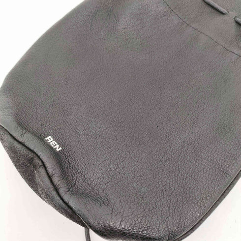 レン REN MADE IN JAPAN 巾着型 レザーショルダーバッグ メンズ