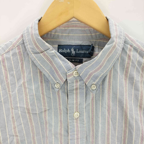 ラルフローレン RALPH LAUREN ポニー刺繍 ボタンダウンストライプシャツ メンズ JPN:L