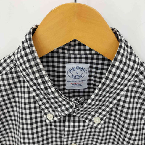 ブルックスブラザーズ BROOKS BROTHERS S/S EXTRA SLIM FIT ギンガムチェックボタンダウンシャツ メンズ import:S