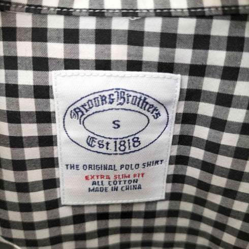 ブルックスブラザーズ BROOKS BROTHERS S/S EXTRA SLIM FIT ギンガムチェックボタンダウンシャツ メンズ import:S
