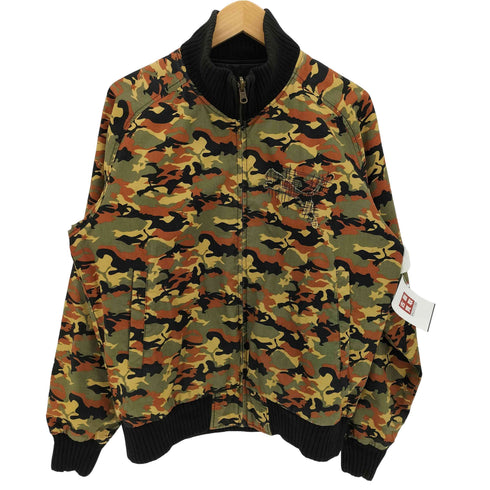 プーマ PUMA リバーシブル リップストップ カモ柄 MA-1 ブルゾン ジャケット メンズ import:M