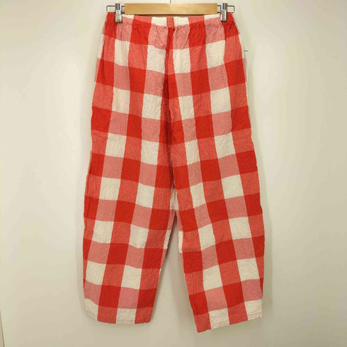 ApuntoB 22SS イタリア製 EASY PANT ブロックチェック シアサッカー イージーパンツ レディース JPN:2