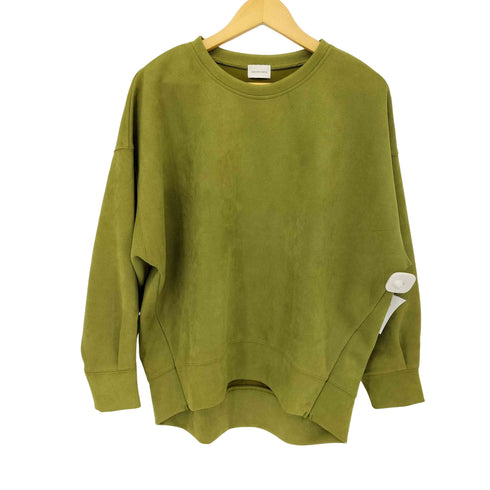 ユナイテッドアローズグリーンレーベルリラクシング UNITED ARROWS green label relaxing フェイク スエード ダンボール ジップ プルオーバー レディース