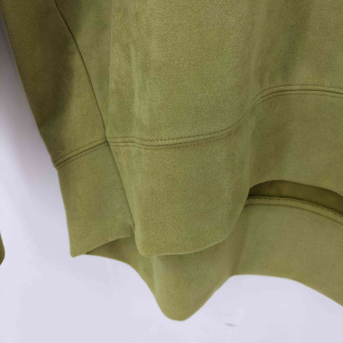ユナイテッドアローズグリーンレーベルリラクシング UNITED ARROWS green label relaxing フェイク スエード ダンボール ジップ プルオーバー レディース