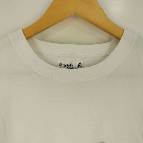 アニエスベーオム Agnes b.homme コットン 胸ポケット トカゲ クルーネックTシャツ メンズ JPN:2