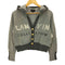 ランバンコレクション LANVIN COLLECTION 金ボタン アンゴラ混 フーデッド ニット カーディガン レディース EUR:40