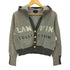 ランバンコレクション LANVIN COLLECTION 金ボタン アンゴラ混 フーデッド ニット カーディガン レディース EUR:40