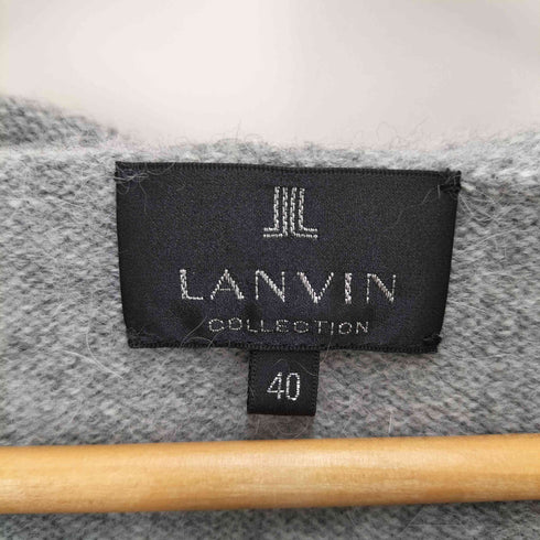 ランバンコレクション LANVIN COLLECTION 金ボタン アンゴラ混 フーデッド ニット カーディガン レディース EUR:40