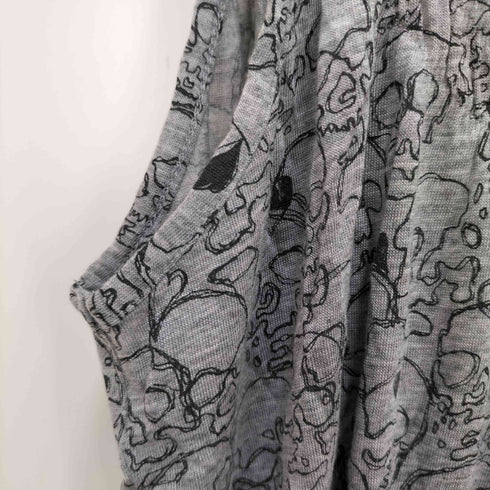 ヒステリックグラマー HYSTERIC GLAMOUR 00S 総柄 スカル プリント モダール キャミ ワンピース Y2K レディース FREE